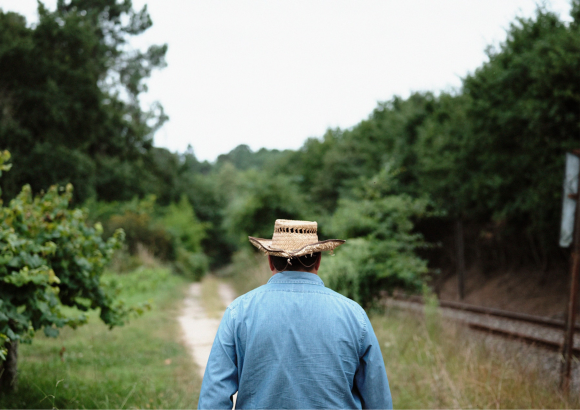 Vina Almirante man in vineyards